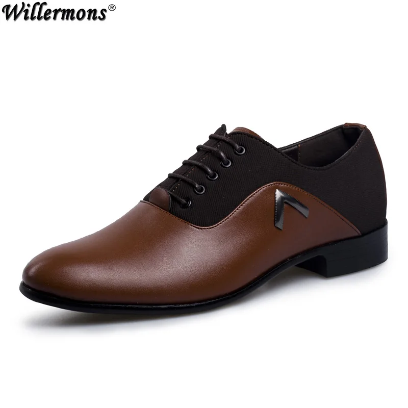 

Plus Size 39-46 Men's Fashion British Style Artificial Leather Oxfords Shoes Men Office Dress Shoes Chaussures Masculino