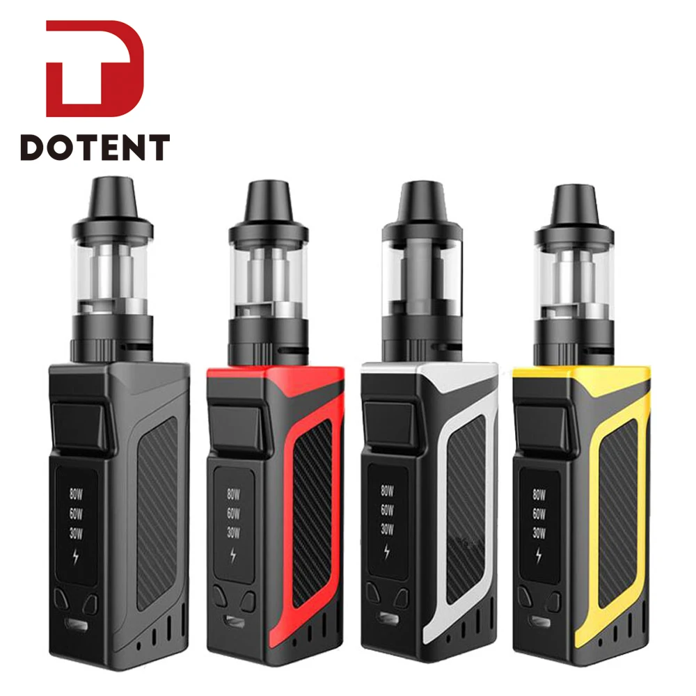 New DOTENT 80W Starter Kit 2000mAh Battery 510 Thread Metal Body 3.5ml Atomizer Electronic Cigarette Vape Adjustable Airflow New DOTENT 80W Starter Kit 2000mAh Battery 510 Thread Metal Body 3.5ml Atomizer Electronic Cigarette Vape Adjustable Airflow