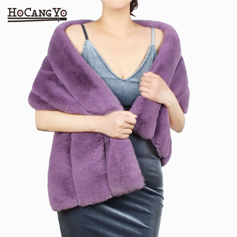 

HCYO Bolero Bridal Elegant Women Shawl Faux Fur Wrap Bolero Wedding Cape Bridal Shawl Fur Cape Luxury Women Party Cloak Bolero