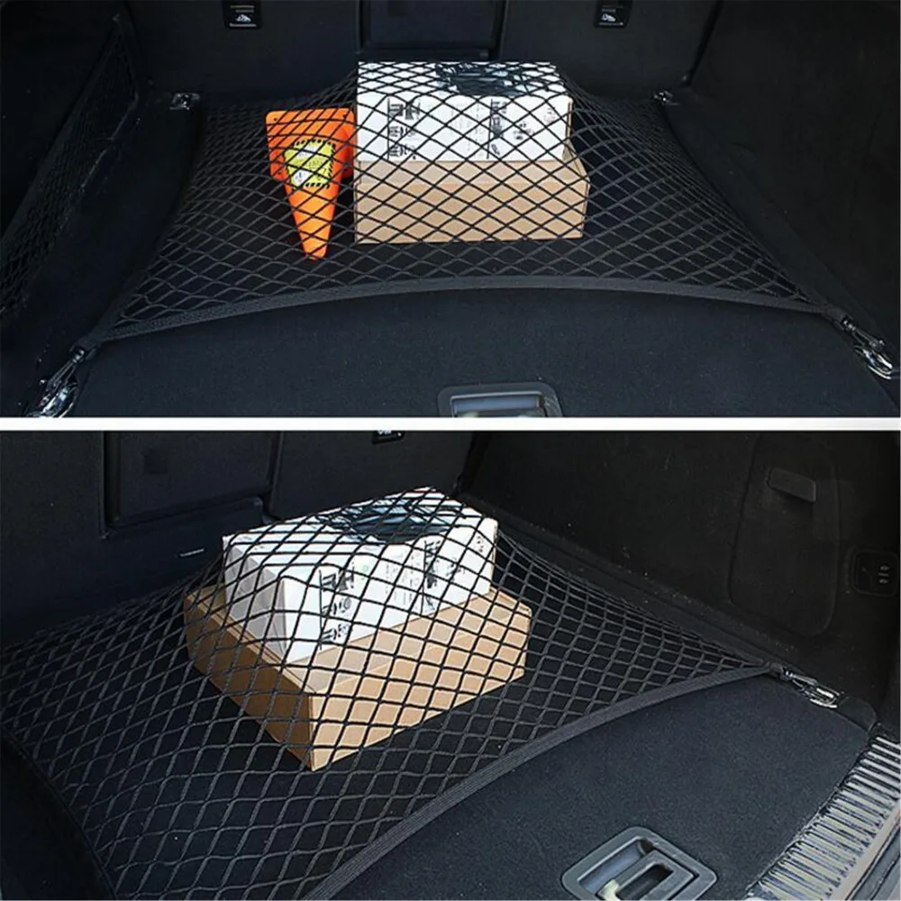  4 Hook 60*80 cm Car Universal Trunk Cargo Net Mesh Storage Organizer For Land Rover LR4 LR3 LR2 Ran