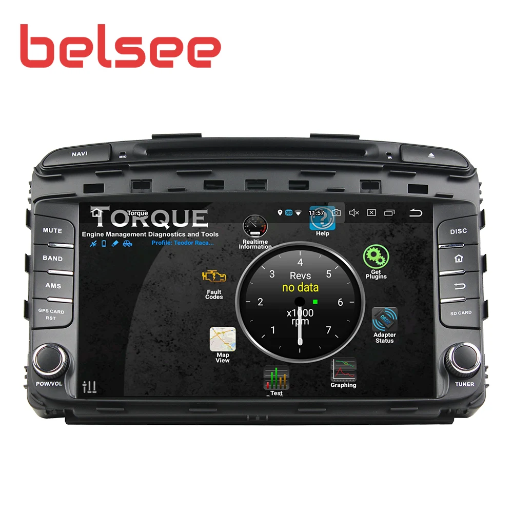 Excellent Belsee 9" IPS Screen Android 9.0 for Kia Sorento 2015 2016 Car Radio 4GB 8 Core Stereo Audio GPS Navigation Unit Autoradio DVD 4