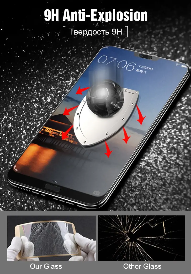 Tempered Glass On For Huawei honor 9 Lite 8X 7X 7A 7C 10 Screen Protector Glass For Huawei P20 P10 Lite P Smart Mate 10 Lite Pro
