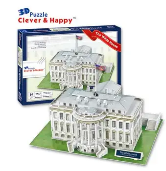 

Candice guo 3D paper puzzle assemble model DIY toy The White House US Washington building birthday gift christmas present 1pc