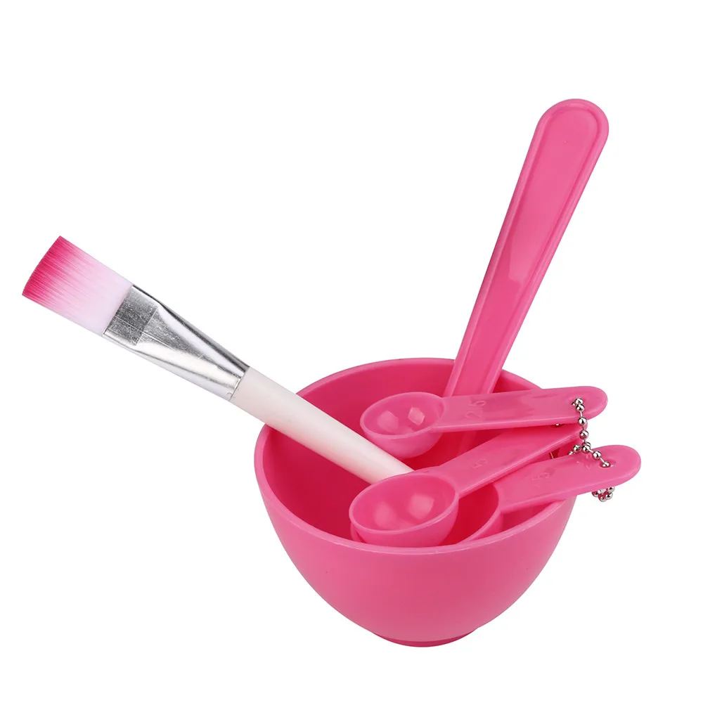 4 in 1 DIY Facial Mask Mixing Bowl Brush Spoon Stick Brush Face Care Set Women Facial Beauty