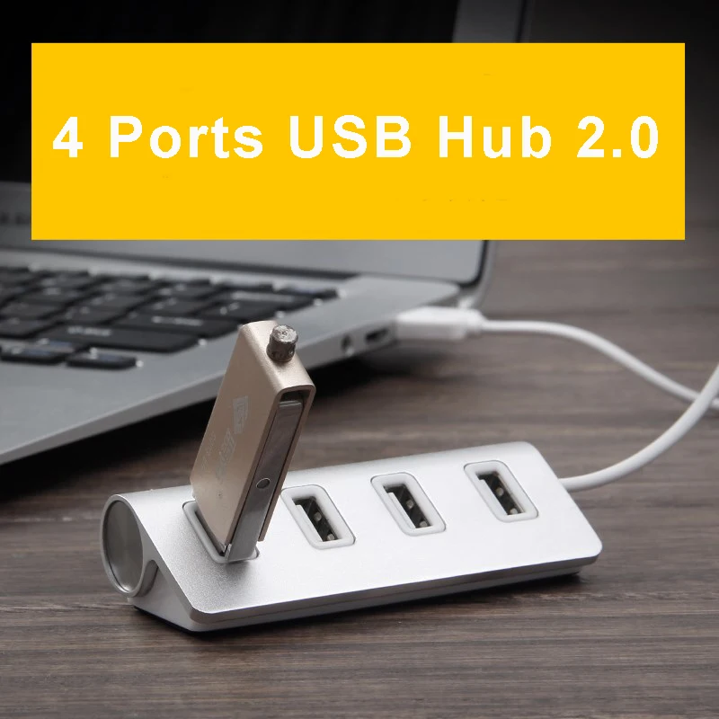 Алюминиевый usb-хаб 4 Порты и разъёмы USB 2,0 концентратор с светодиодный высокое Скорость Портативный OTG концентратор USB разветвитель для Apple Macbook Air ноутбук Планшетные ПК