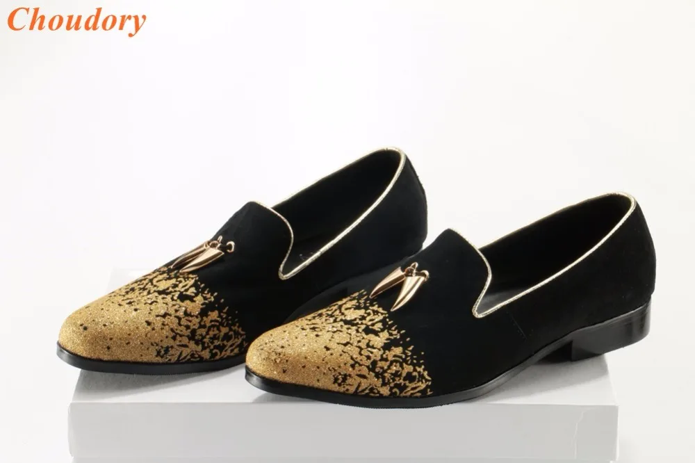 gold spike dress shoes