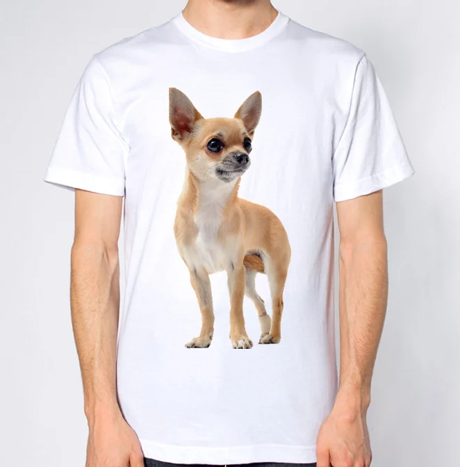 

Chihuahua T-Shirt 100% Cotton Short Sleeve O-Neck Tops Tee Shirts 2018 New Mens