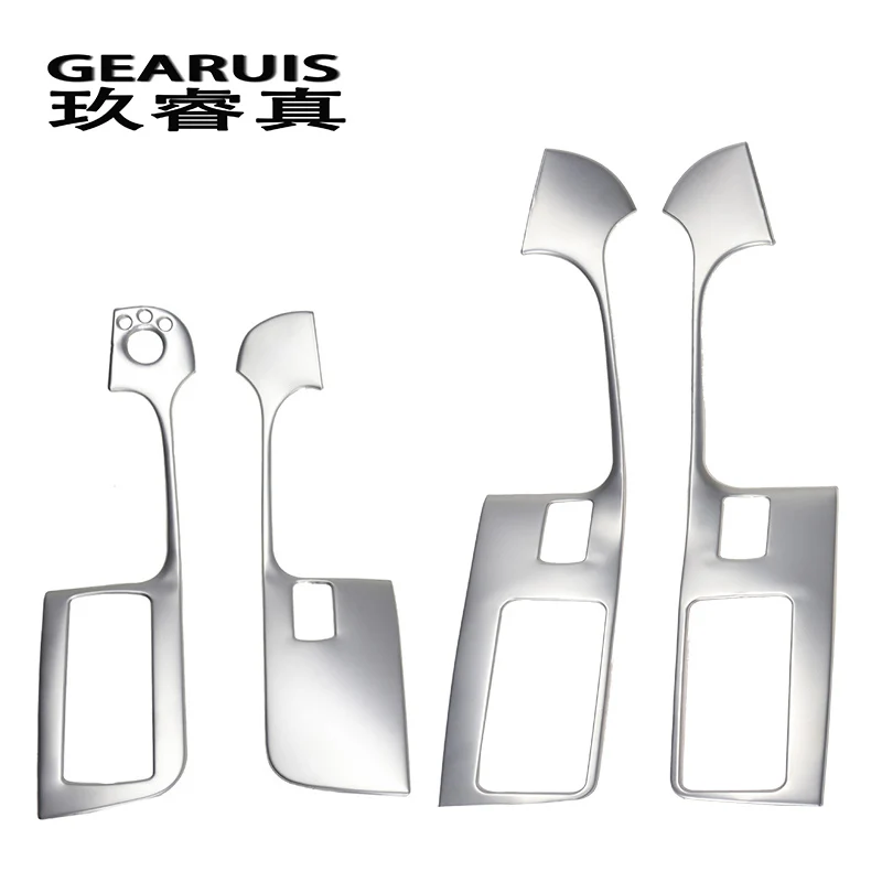 

Car Styling Window Lifter Control Frame Switch Decor Armrest Cover Stickers Trim For Audi A6 C5 C6 Interior Auto Accessories LHD