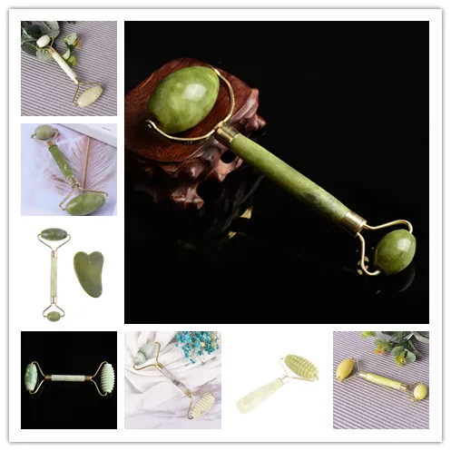 Jade Roller Massager Face Body Head Neck Foot Jade Roller Massager Eye Face Neck Facial Relaxation Slimming Tool 10 Styles