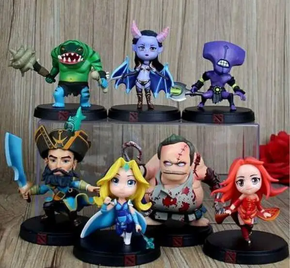 7 шт./компл. Dota 2 игры рисунок kunkka Lina пудж Queen tidehunter см FV PVC Фигурки Коллекция dota2