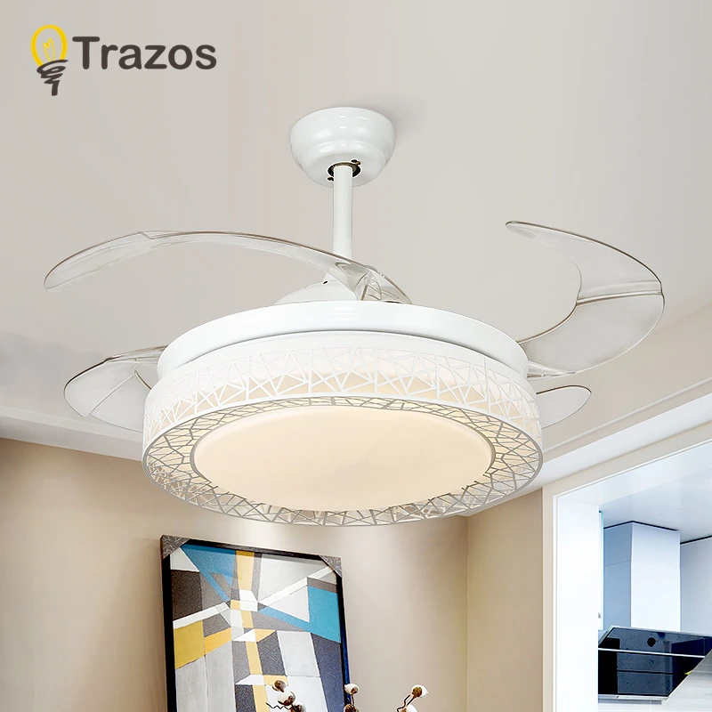 Trazos 36 Inch Led Ceiling Fan For Living Room Fan Lights Modern