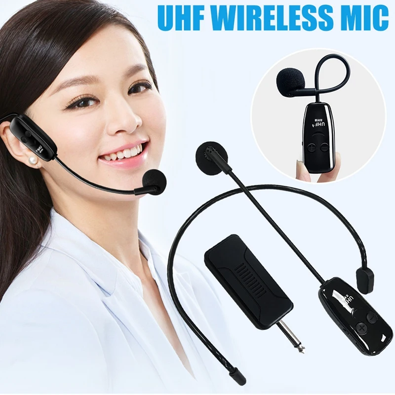 Новый U12F Uhf один для двух беспроводной гарнитуры микрофонный усилитель микшер
