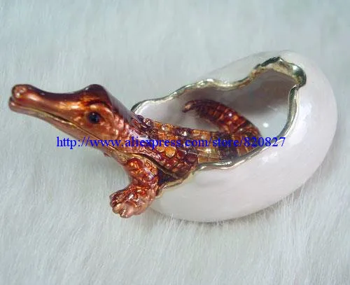 

Crocodile Trinket Jewelry Box Shelf Animal Keepsake Box Wild Animal Ring Box