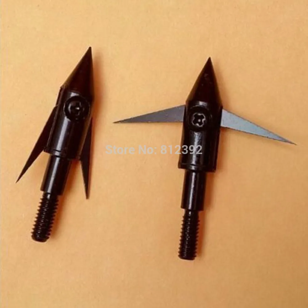 3pcs/lot Bow Fishing Fish Archery Hunting Steel Arrow Head Broadhead Tip in black color | Спорт и развлечения