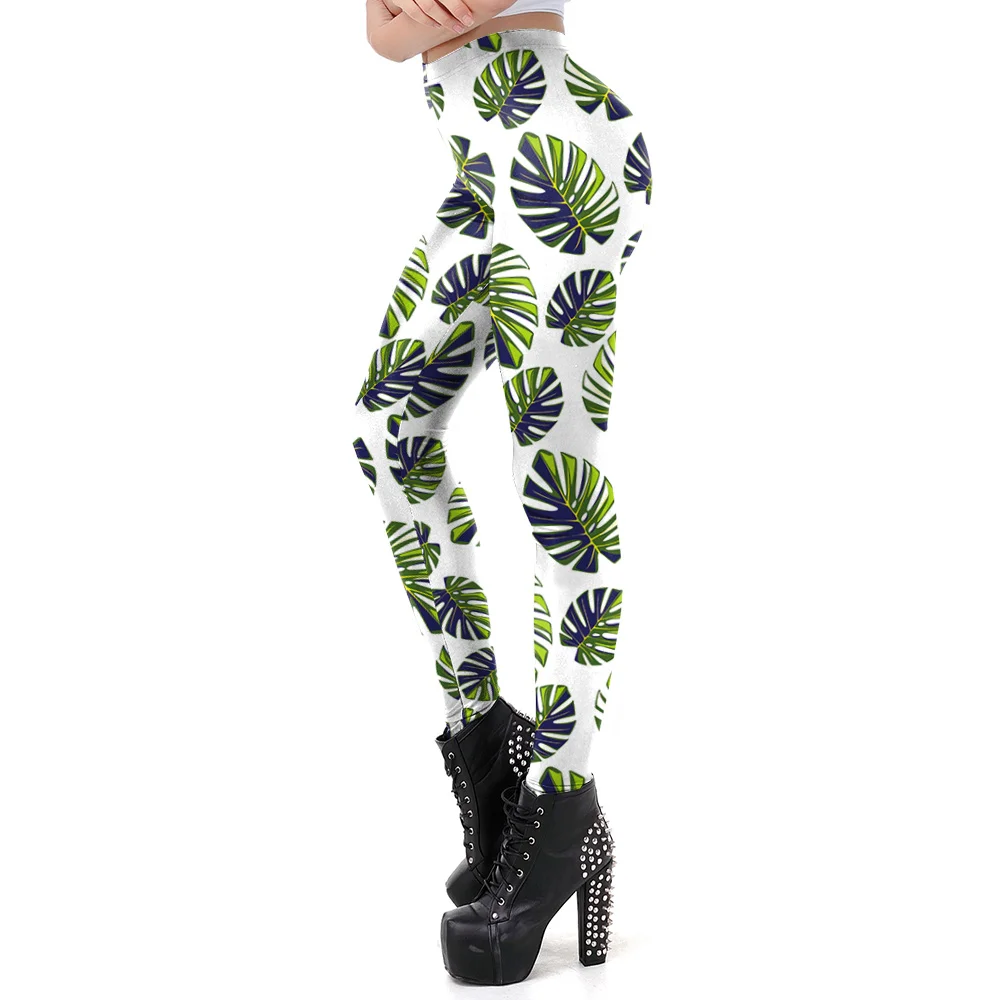 NADANBAO 2019 новые леггинсы Для женщин листьев 3D Печатный тренировки Леггинсы Фитнес эластичные леггинсы сексуальные брюки
