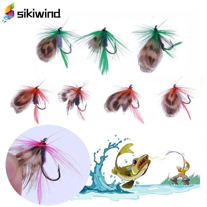 12pcs/Set Fly Fishing Lure Baits Set Floating Insect Dry Flies Fishing
