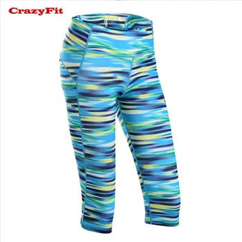 

CrazyFit 2018 Running Tights Sport Leggings For Women Yoga Fitness Training Gym Breathable Compression Trousers Pants Sportswear