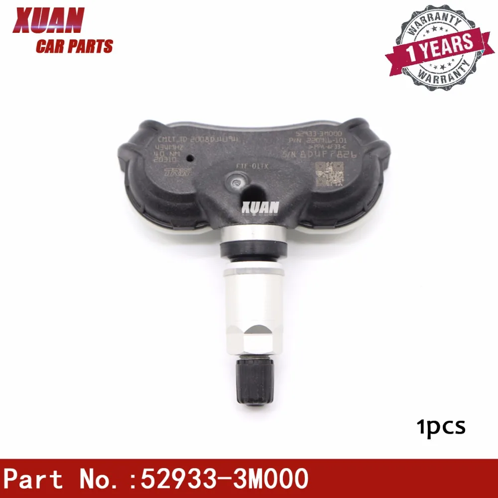 XUAN 1 шт. датчик давления в шинах TPMS 52933-3M000 для Hyundai Grandeur Genesis cential Elantra Equus I40 Ix35 Tucson