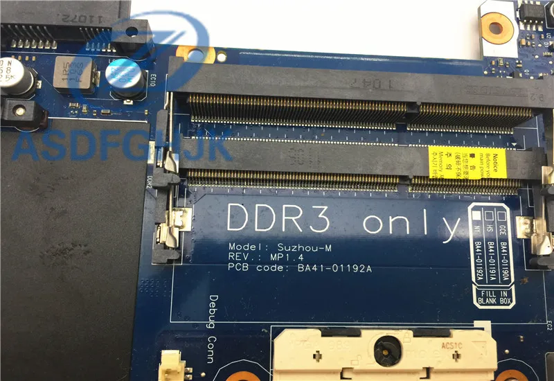 اللوحة المحمول BA92-06392b BA92-06392A ل samsung R439 R440 اللوحة BA41-01192A DDR3 غير المتكاملة 100% اختبار