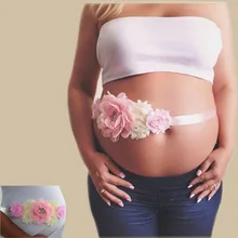 Цветной шифоновый пояс с цветком и кристаллами для невесты, аксессуары для беременных женщин
