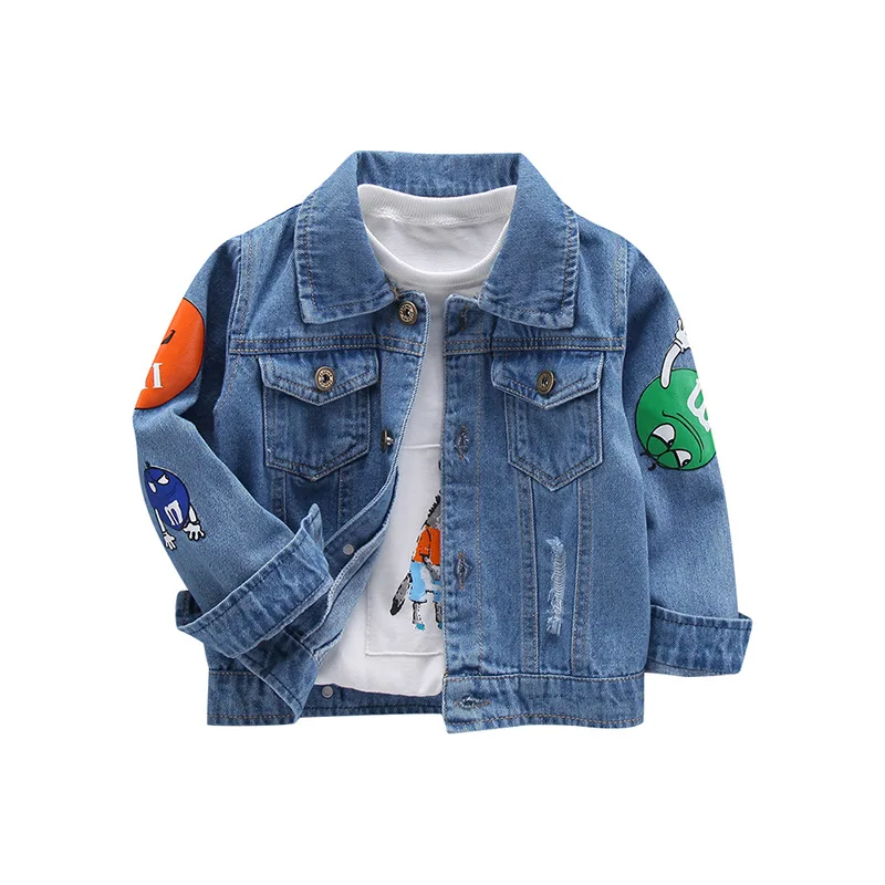 

Boys Denim Jacket Children Spring Autumn Coat Kids Outerwear Children Clothes Kids Clothes 2019 New Blue