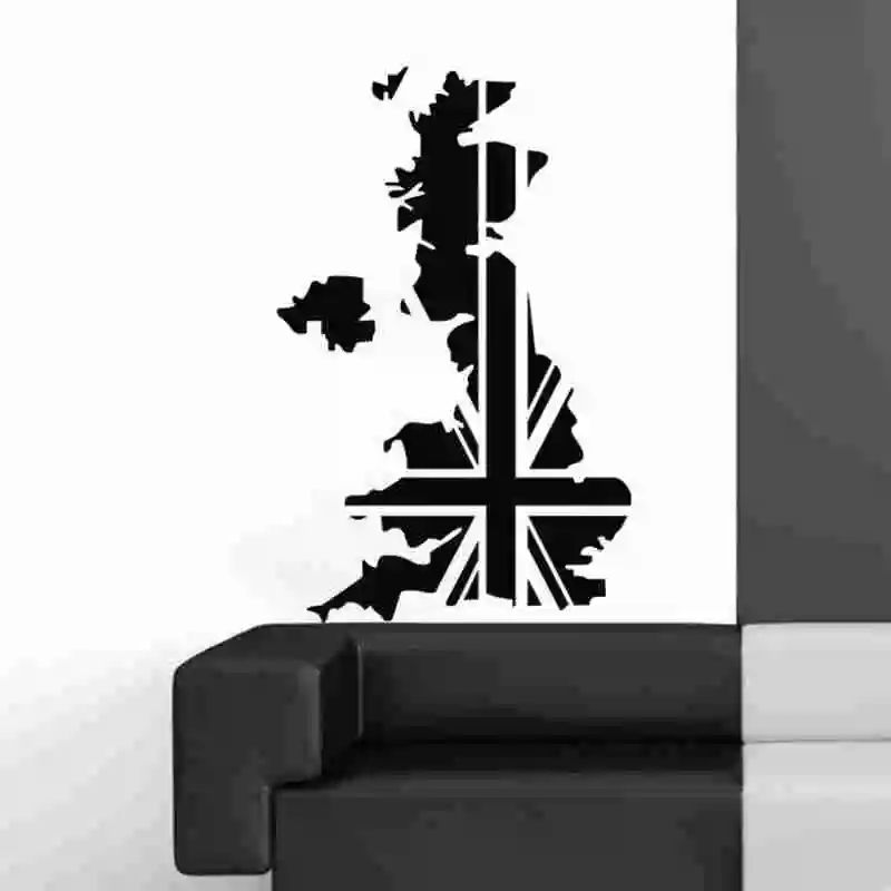 UK Map Sticker Britain Decal Muurstickers Posters Vinyl Wall Decals