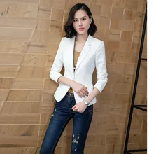 #Special Offers Ladies suit jacket Slim fashion commuter professional women's jacket a buckle solid color long-sleeved wild small suit #Special Offers Ladies suit jacket Slim fashion commuter professional women's jacket a buckle solid color long-sleeved wild small suit