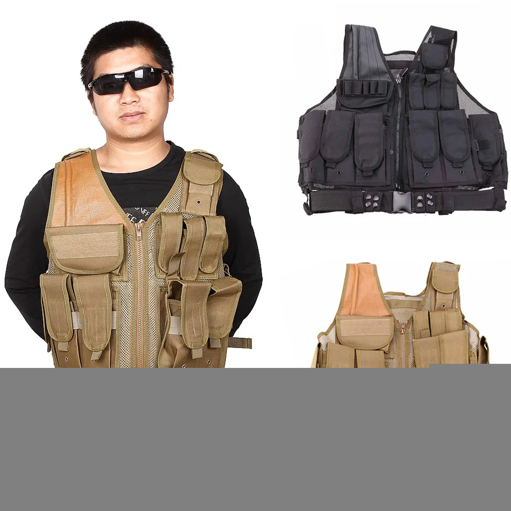 SWAT Tactical Assault Combat Vest Outdoor CS War Game Paintball Airsoft