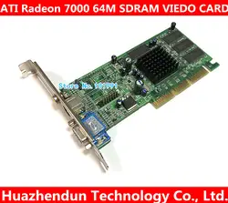 Фирменная Новинка ATI Radeon 7000 64 M SDRAM (синхронное динамическое ОЗУ VGA TVO AV AGP графическая карта, Видеокарта VGA + TVO + AV высокое качество