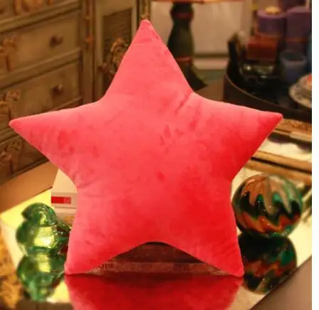 Сплошной цвет мягкая подушка в форме сердца Подушка плюшевая игрушка подушка с сердцем звезда задняя подушка домашний декор - Цвет: 45x45cm