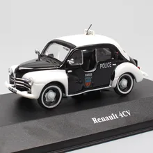 1:43 pequeño Renault 4CV Hino 750 supermini policía diecast y modelos de vehículos Escala de coches de metal vintage juguetes miniatura para niños