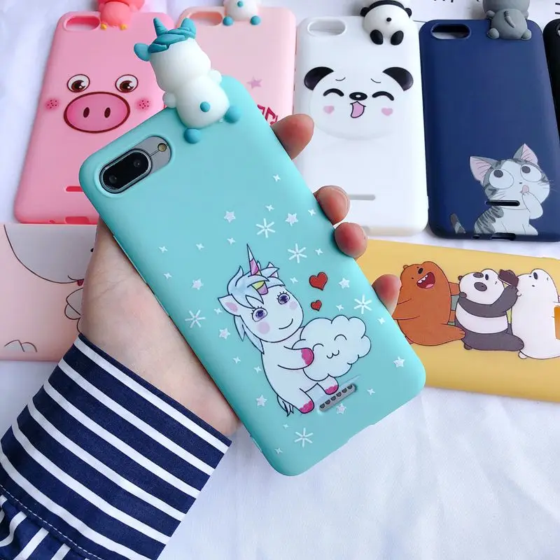 Чехол для Redmi 6A 3D, чехол для etui Xiaomi Redmi 6A, силиконовый чехол Kawaii Bear Unicorn Для Xiaomi Redmi 6A Xiomi, чехол для телефона 5,45 дюйма - Цвет: 5