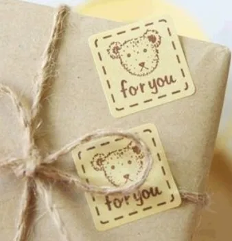 

160pcs/lot Cute Little Bear For You Sealing sticker DIY Gifts posted Baking Decoration label Multifunction
