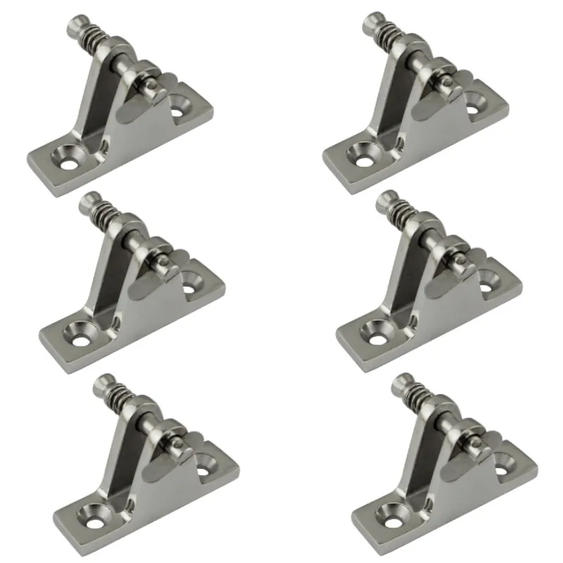 

6Pcs/lot Marine 316 Stainless Steel Pipe Boat Deck Hinge 90 Degree Quick Release Removable Pin Rowing Boats Yacht Accessories
