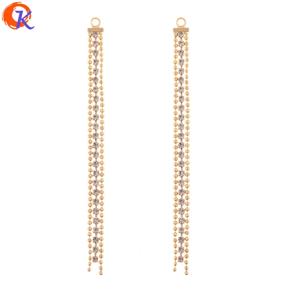 

Cordial Design 20Pcs 5*73MM Jewelry Accessories/DIY Making/Rhinestone Chain/Genuine Gold Plating/Hand Made/Earring Findings