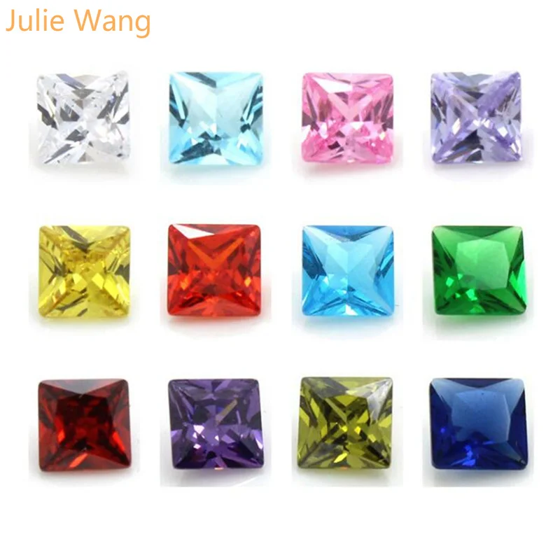 Julie Wang 12 шт./упак. 7 фигур 5 мм циркониевая искусственная фурнитура для ювелирных