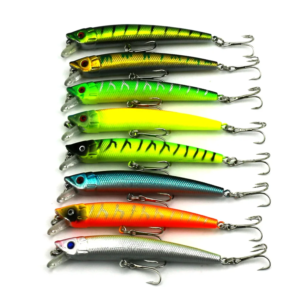 16PCS Fishing Minnow Lures 7.3g 9.5cm Isca Artificial Hard Lure Fishing