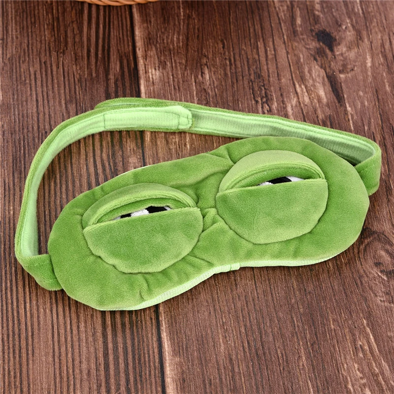 

Sad Frog Style Sleeping Eye Mask Nap Cartoon Plush Eyeshade Cover Sleep Mask Elastic Bandage Eyepatch P49