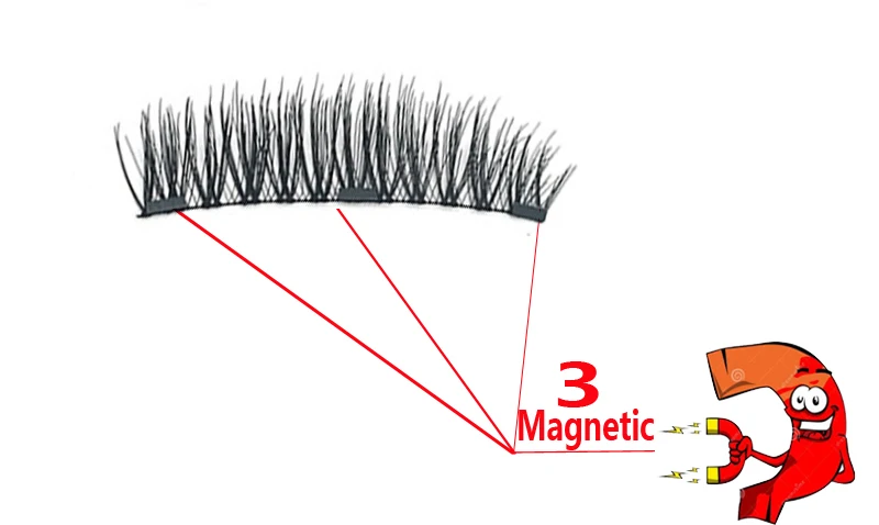 MB магнитные ресницы подводка для глаз с 3 магнитами натуральные накладные ресницы ручной работы 3D норковые ресницы удлинение ресниц MB-CT