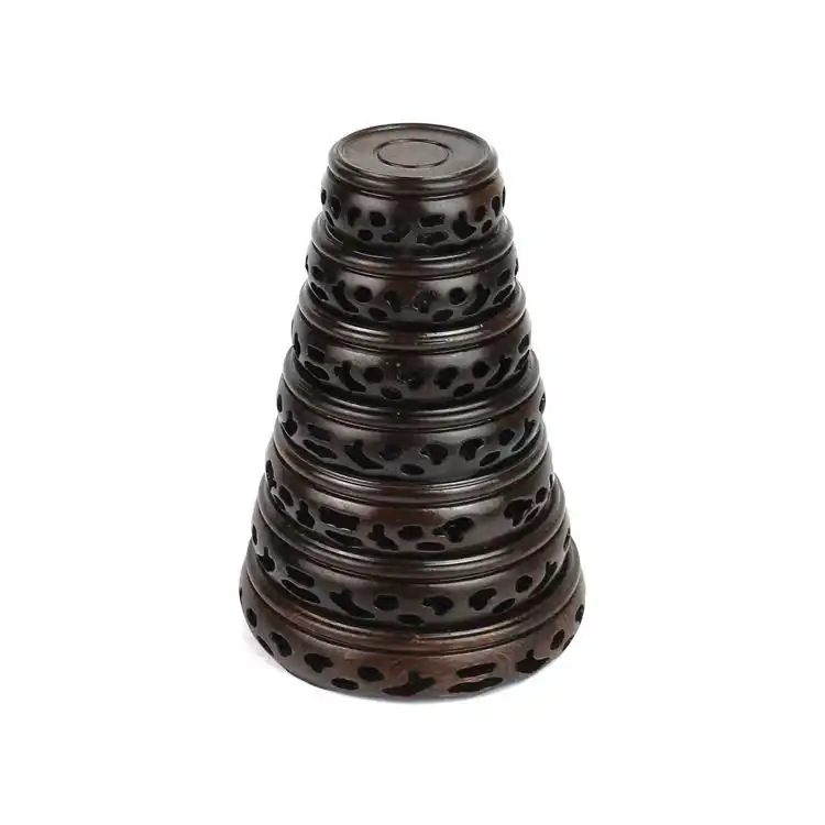 Red Rosewood Round Vase Base Aquarium Teapot Strange Stone Urn