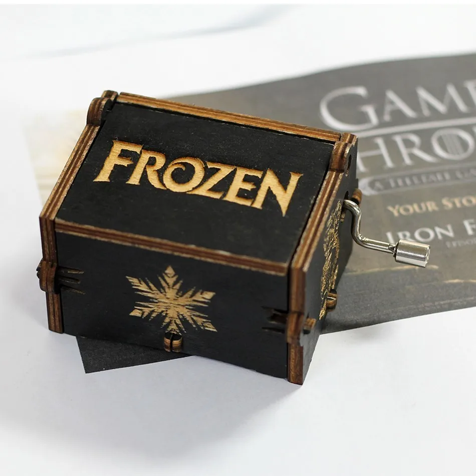 

Let It Go Most New Antique Carved Music Box Game of Thrones Wood Style In Hand Cranked For Children/friends Christmas Gift