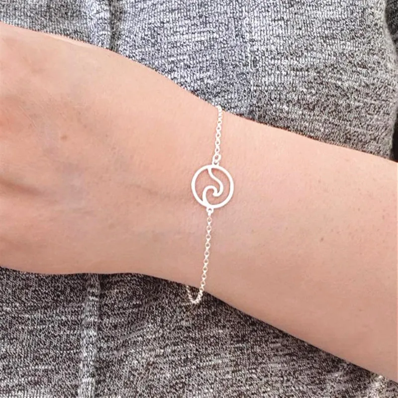 

Ocean Wave Bracelet Surfer Bracelet Beach Jewelry Summer Style Minimalist Jewellery Gift For Women's Fashion Beach Party Gift