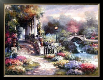 

14/16/18/28 Lovely Counted Cross Stitch Kit Elegance Elegant Abbi Lady Snowing park Dream park