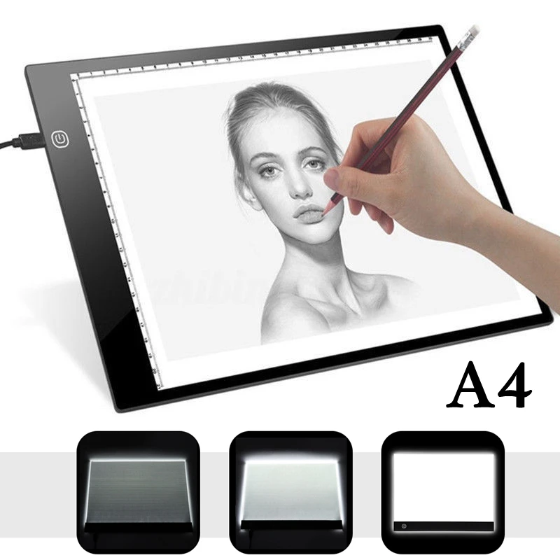 

A4 Drawing Tablet Digital Graphics Pad USB LED Light Box Tracing Copy Board Electronic Art Graphic Painting Writing Table