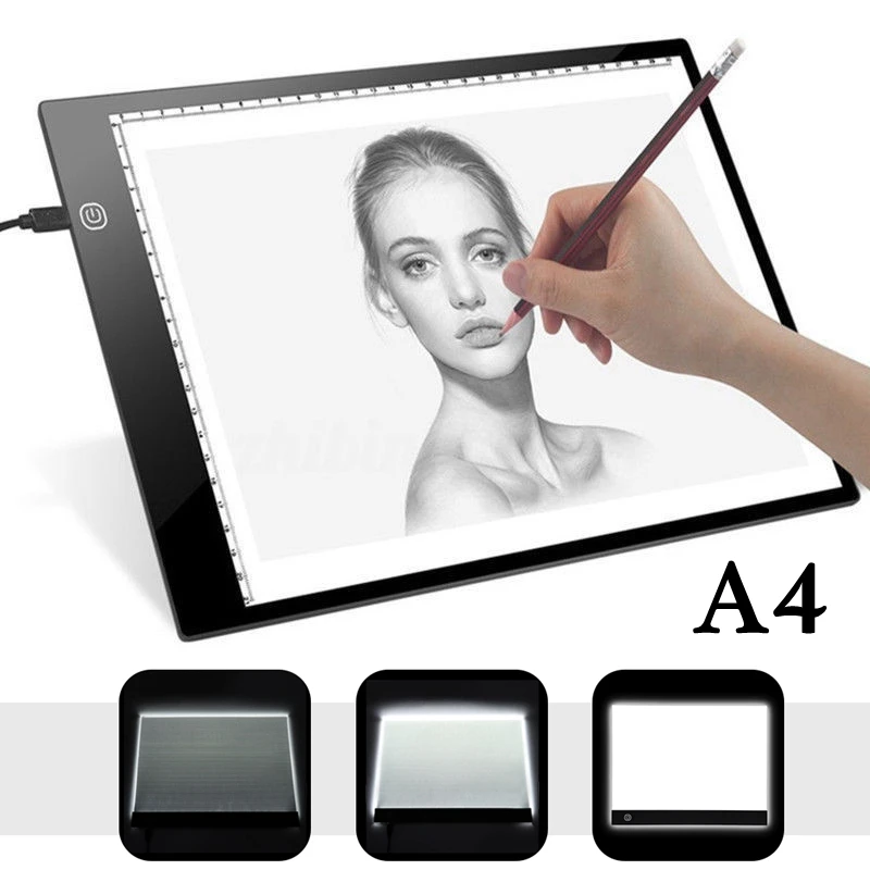 Isabelvictoria A4 Led Drawing Tablet Digital Graphics Pad USB Led Light Box Copy Board Electronic Art Graphic Painting Writing Table 