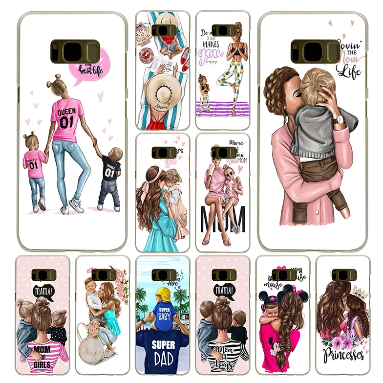 Чехол для телефона Lavaza Mom and baby LOVE samsung Galaxy S10 S10E S9 S8 Plus S7 S6 Edge &amp Note 8 9 | Мобильные