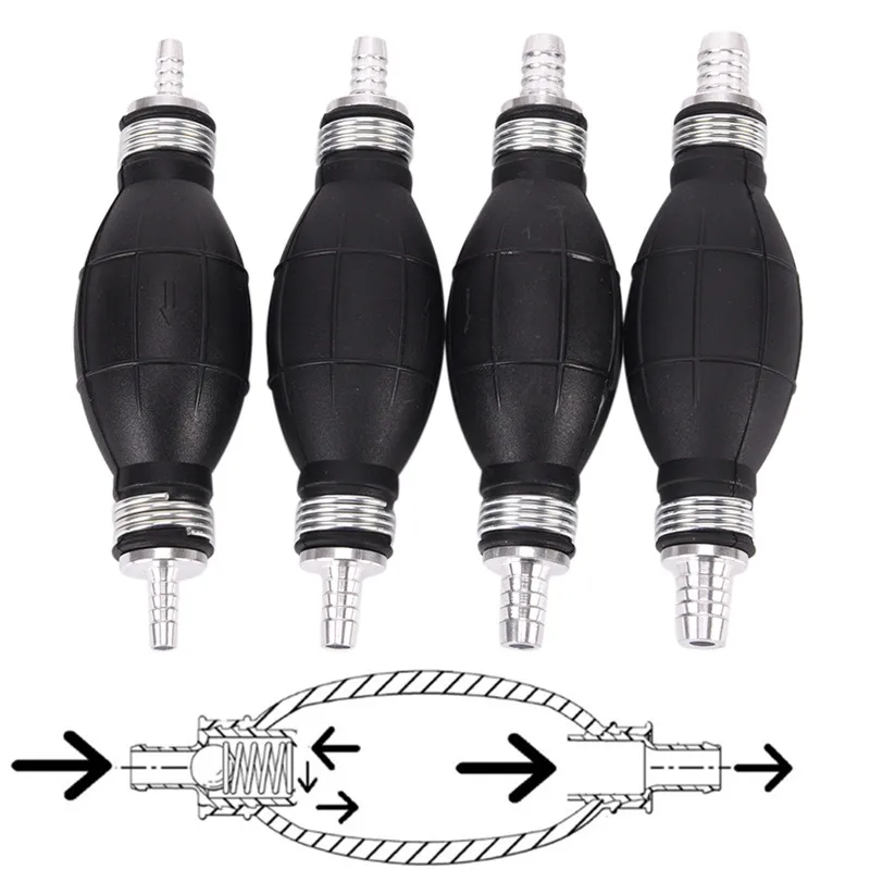 

1pc Line Pump Primer Bulb Hand Primer Gas Petrol Pumps Rubber And Aluminum Hand Fuel Pump Apply to All Fuels 4styles