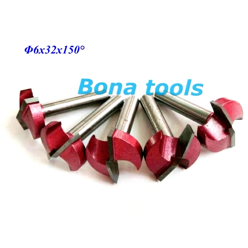 

5pc 6*32mm 150 Degree V Bit CNC Woodworking Tools Router Bit End Milling Cutters for Wood 3D Engraving Carbide Chamfer Endmill