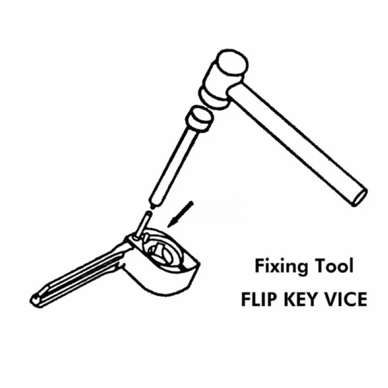 Black Car Flip Key Vice Fixing Pin Remover Tool For Car Door Key Safety Repair