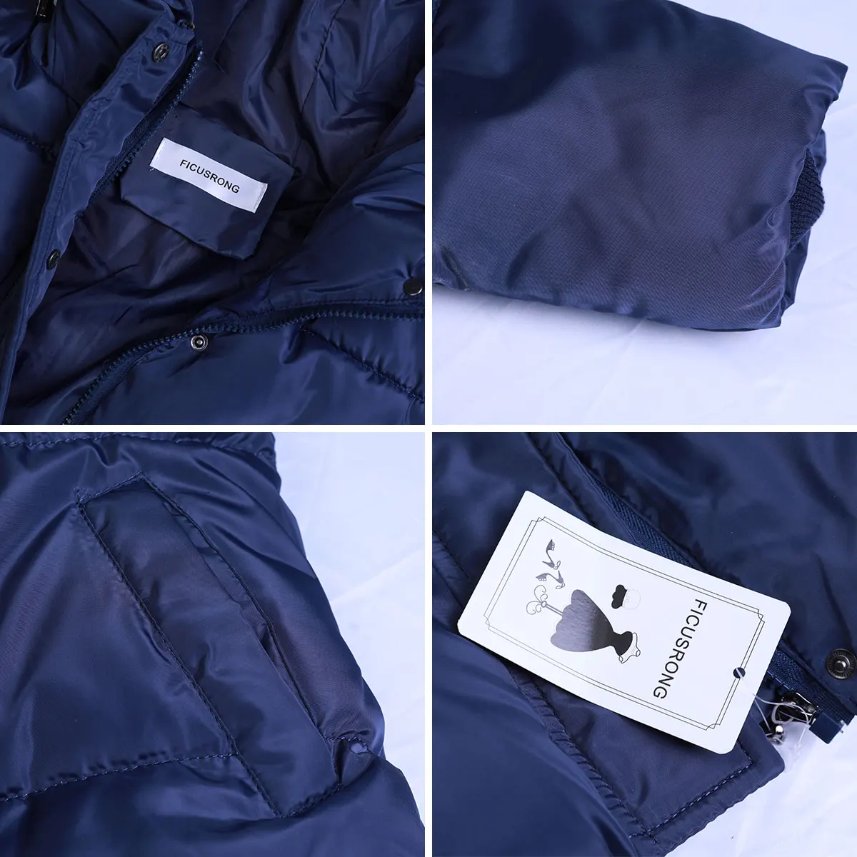 New Long Basic Jacket Female Women Winter Hooded Coat Thick Cotton Jacket Womens Outerwear Tops casaco feminino FICUSRONG 2018